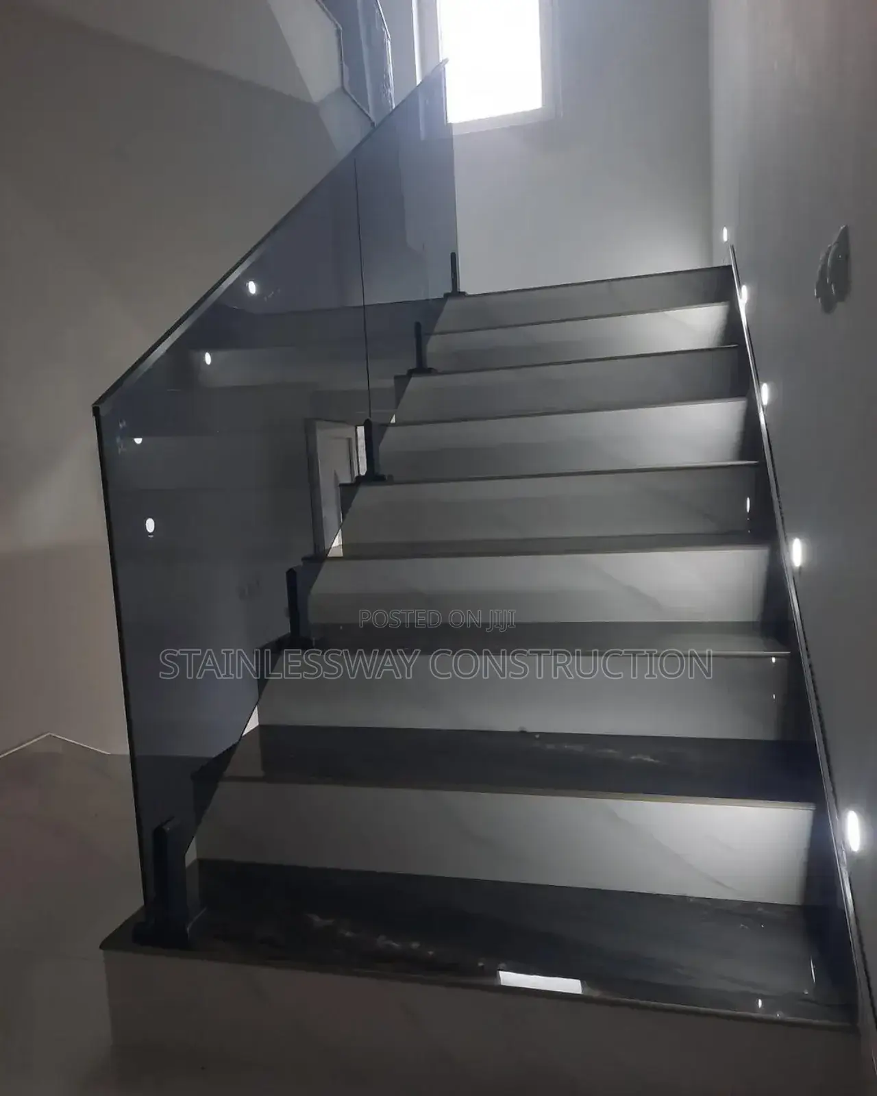 Pureglass Designs Dark Grey on Staircase