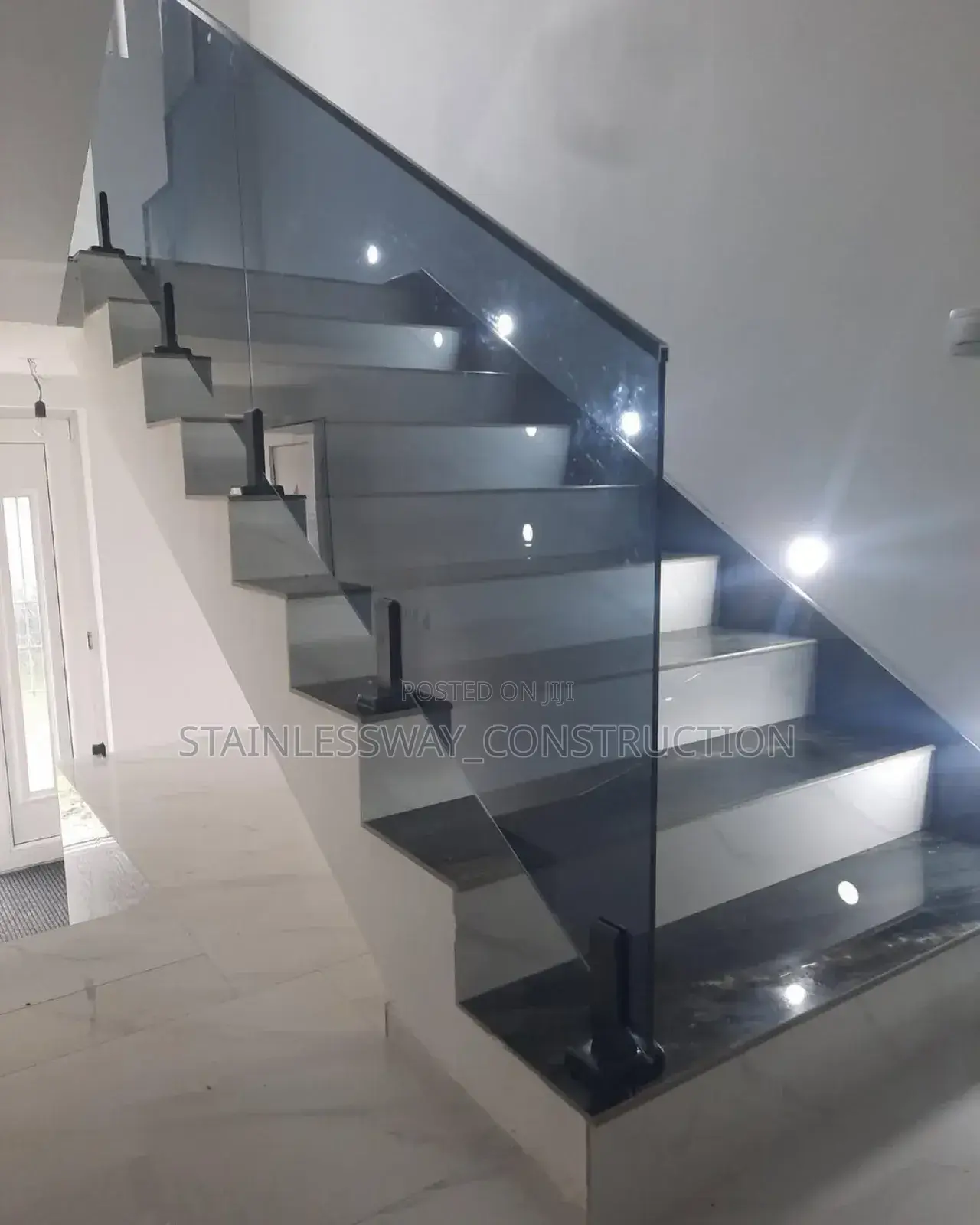 Pureglass Designs Dark Grey on Staircase