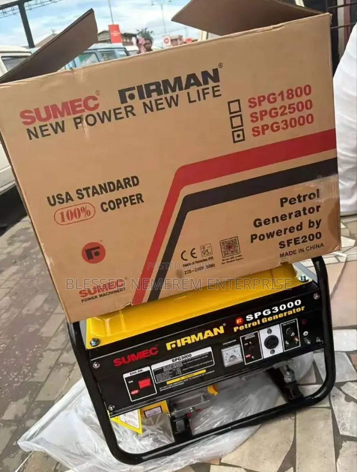 Original(3.0kva)Sumec Firman Petrol Generator 100%Copper Coil