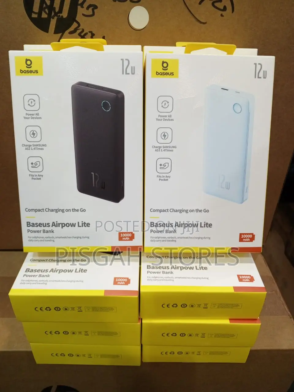 Baseus Airpow Lite 1000mah 12w Powerbank - Available in White Black