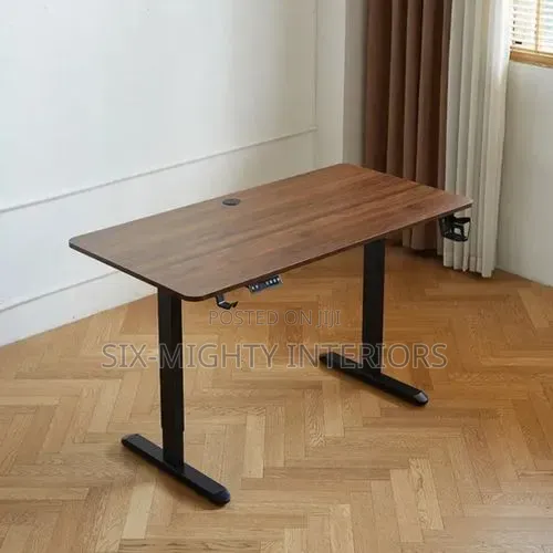 New Modern Adjustable Electric Table( 1.2 Metre)Walnut