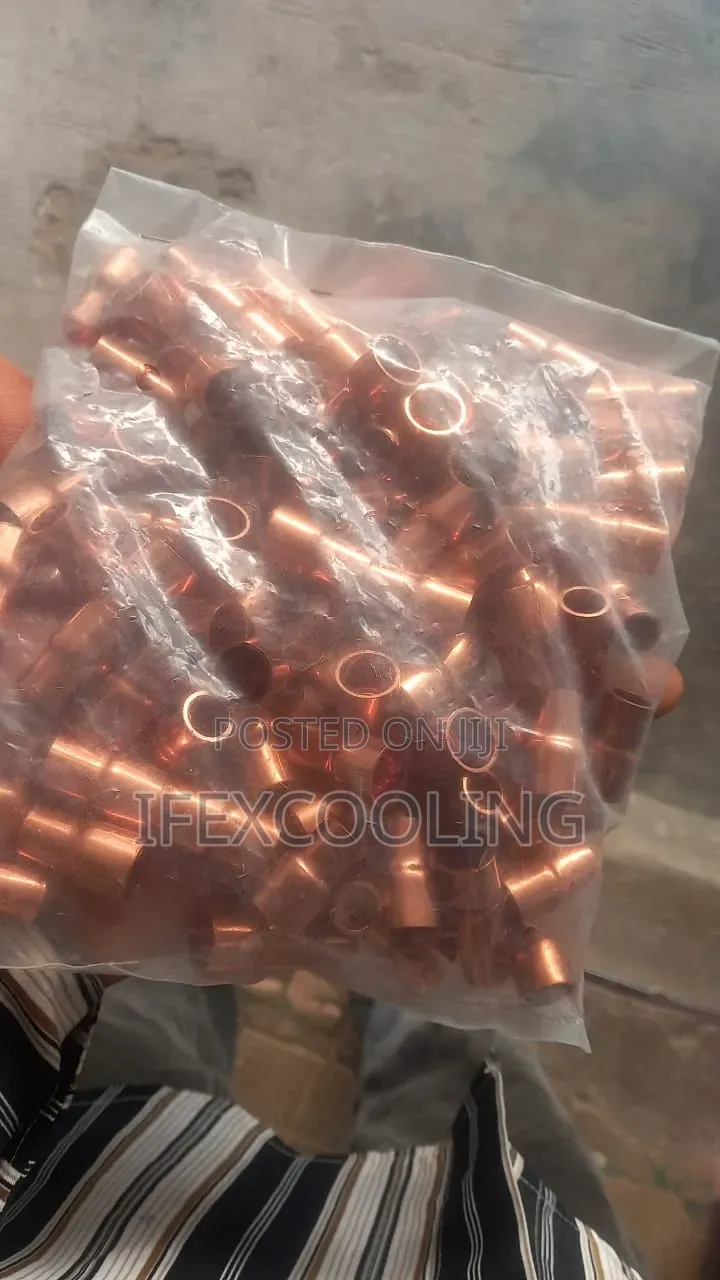 Air Conditioner Copper Pipes And Fittings Such As Elbows And Sockets