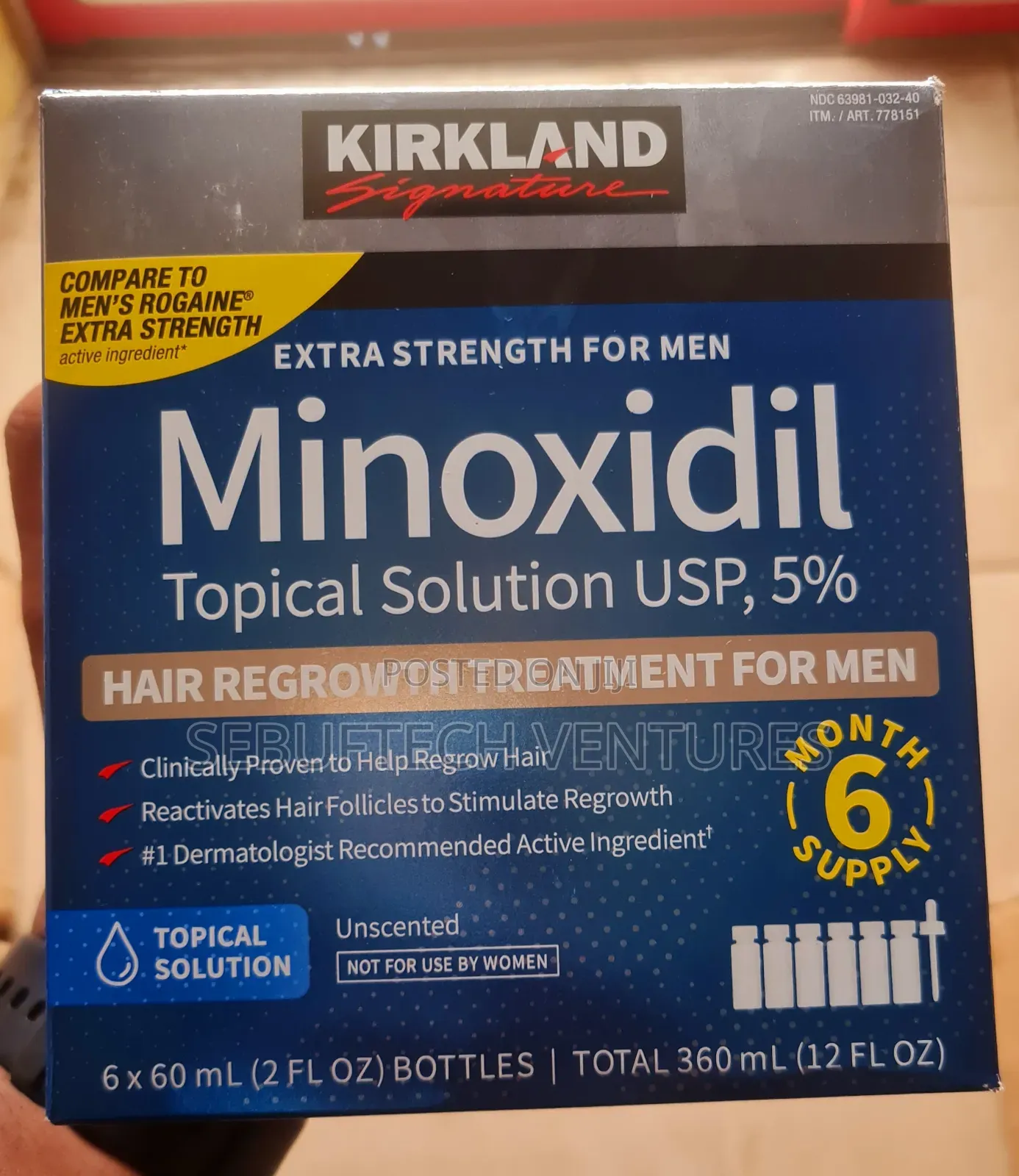 Kirkland Minoxidil 5% Solution Authentic - Wholesale 6 Months Supply.