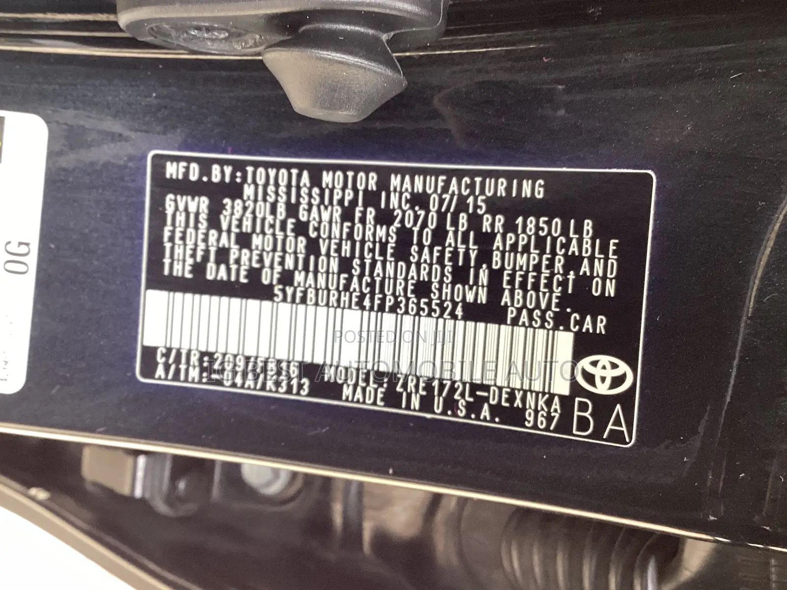 Toyota Corolla 1.4 VVT-i 2006 Black
