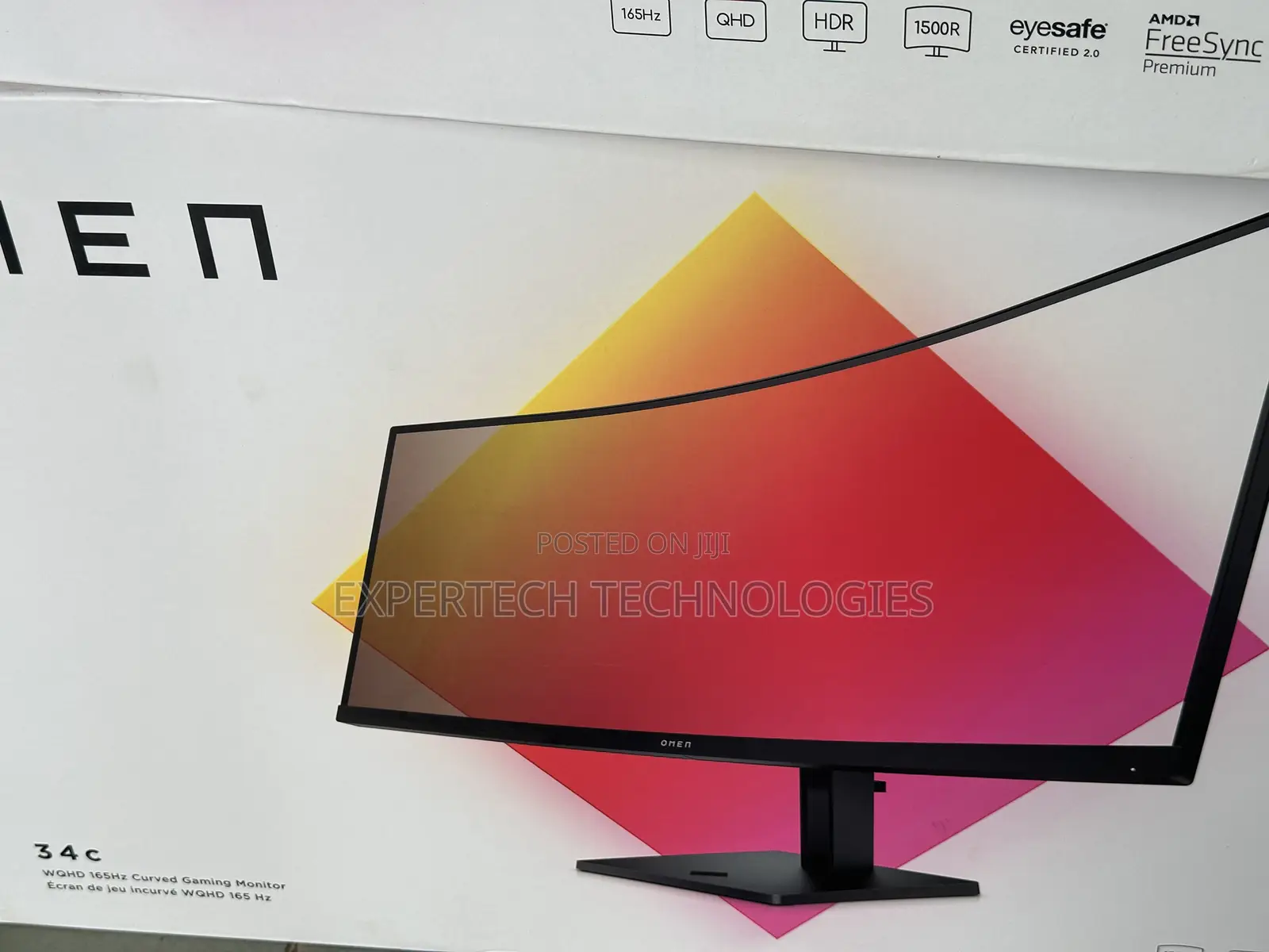 Hp Omen 34c Curved Gaming Monitor (780k8aa) 34" Diagonal WQHD