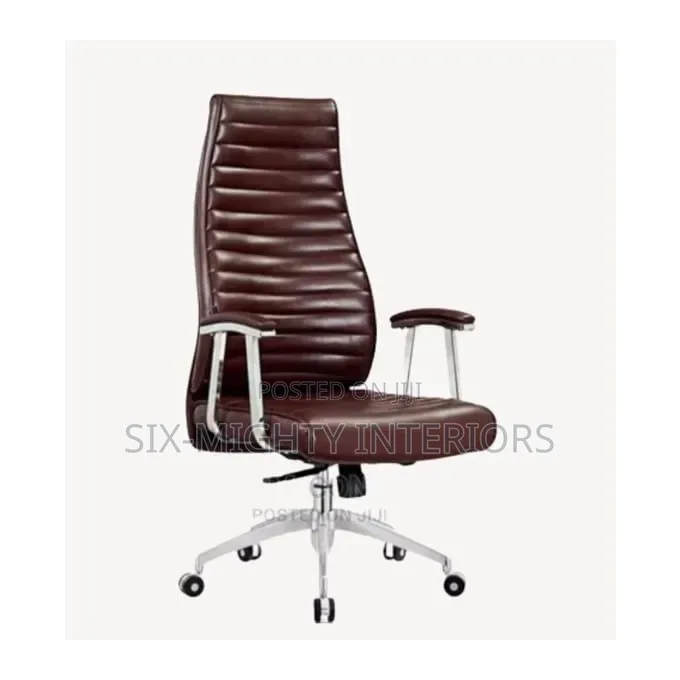 Executive Elegant Back Recliner Swivel Chair-Brown Colour