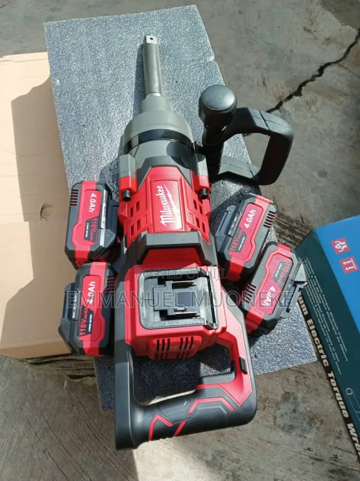 4 Battery 1-Inch Heavy-Duty Impact Wrench