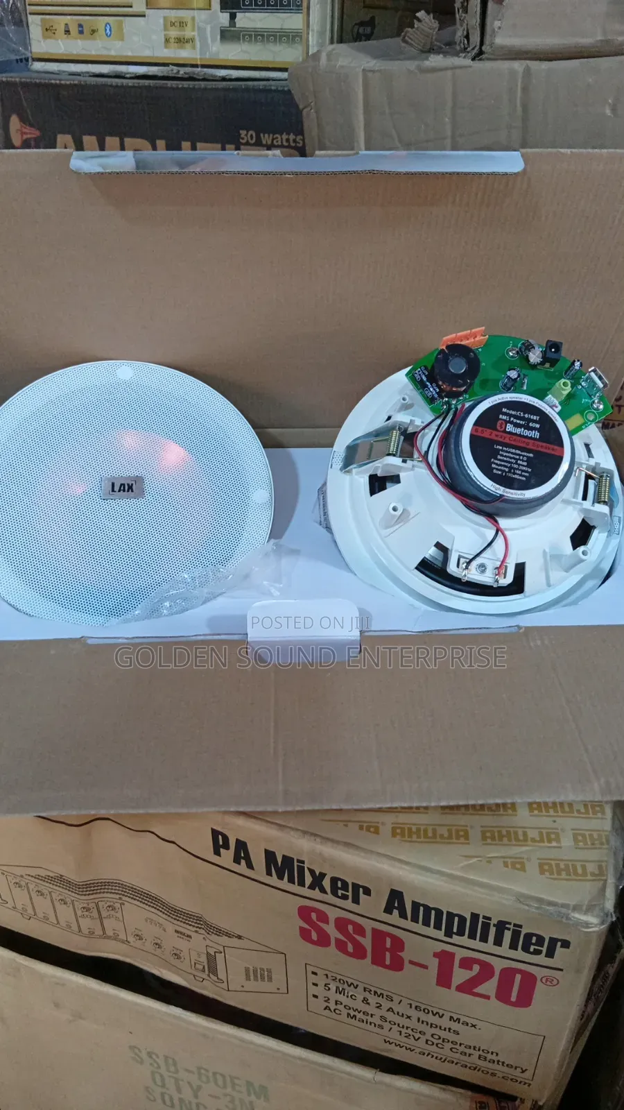 Lax Double Bluetooth Ceiling Speakers 20watts With Big Metallic Bass