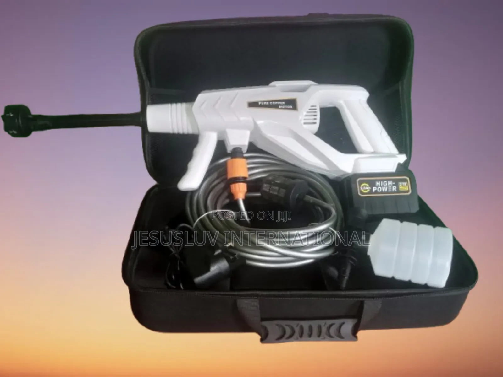 Portable Electric Pressure Washer 1600psi 12v for Home, Car, Garden