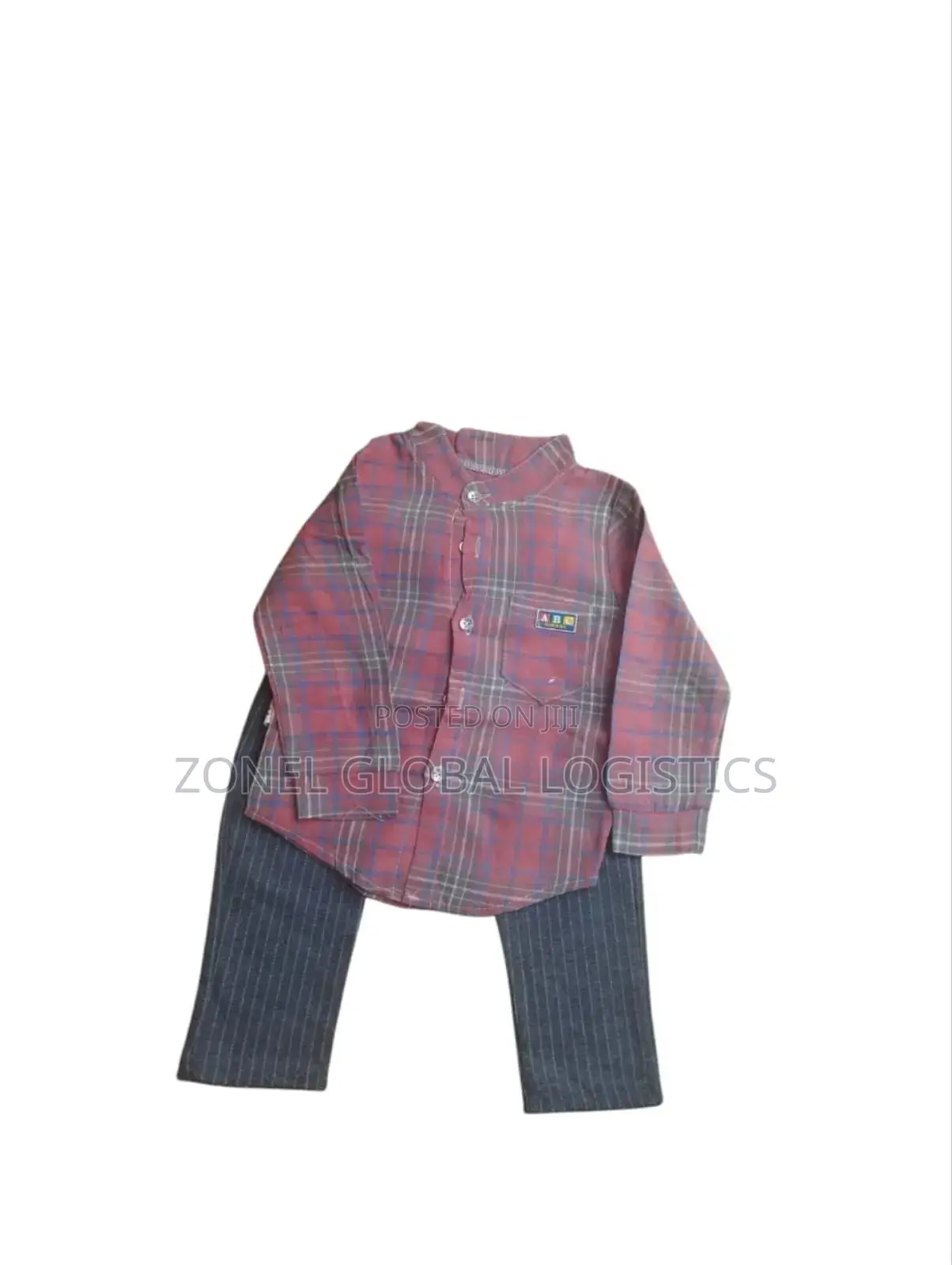 Smart Kids Plaid Shirt and Trouser Set
