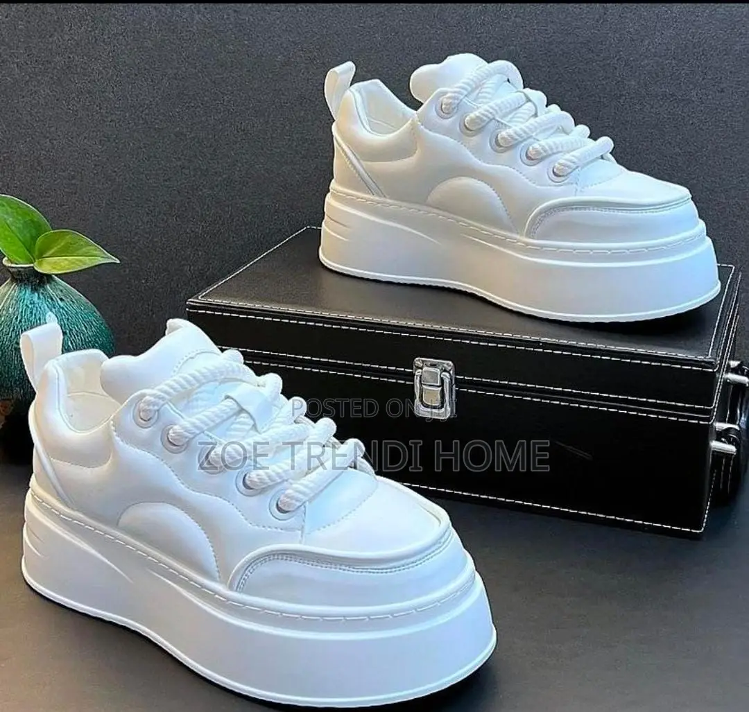 All White Sleek Chic Ladies Sneakers( Affordable Luxury Version)