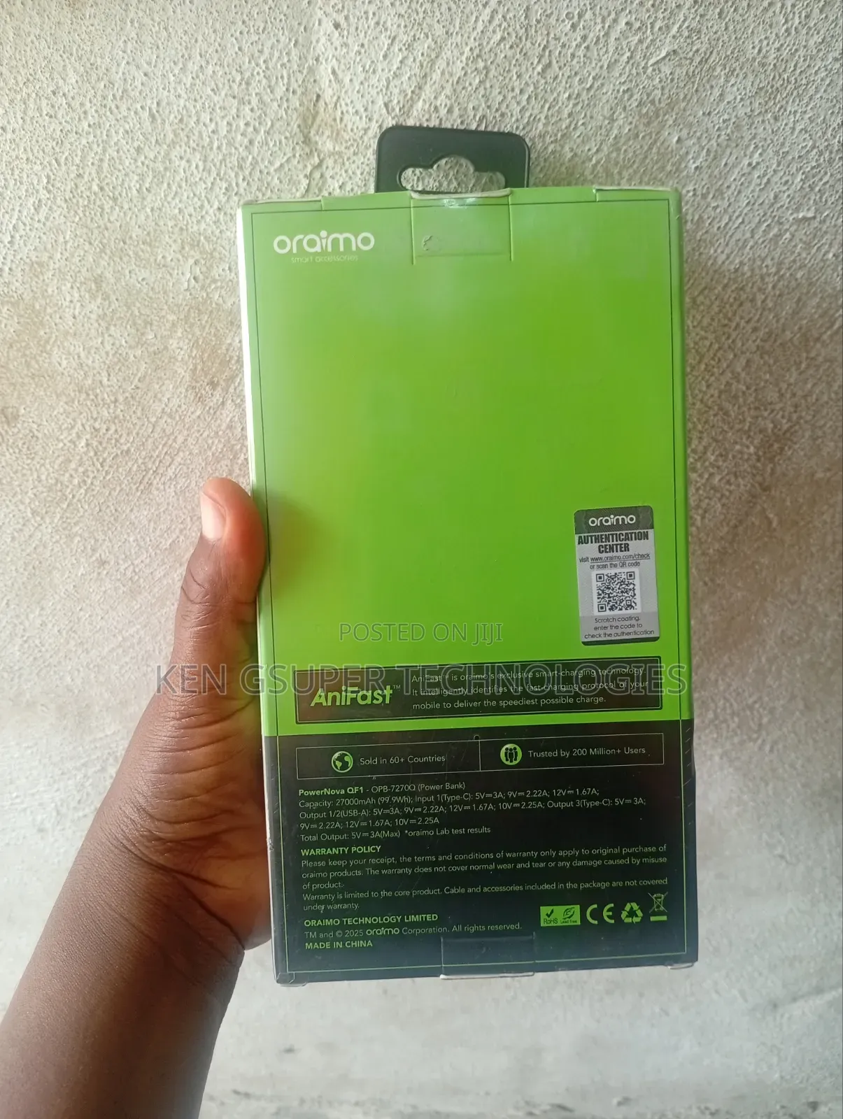 Oraimo 27000mah Digital Powerbank