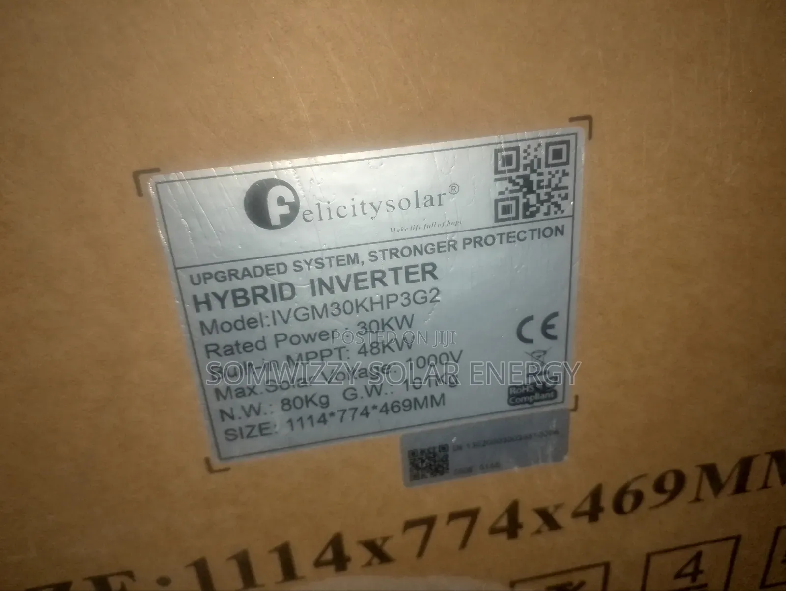 30kva Felicity Hybrid Inverter. Ivgm