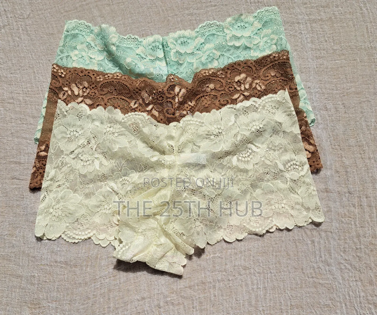 3-Piece Floral Lace Panties Set