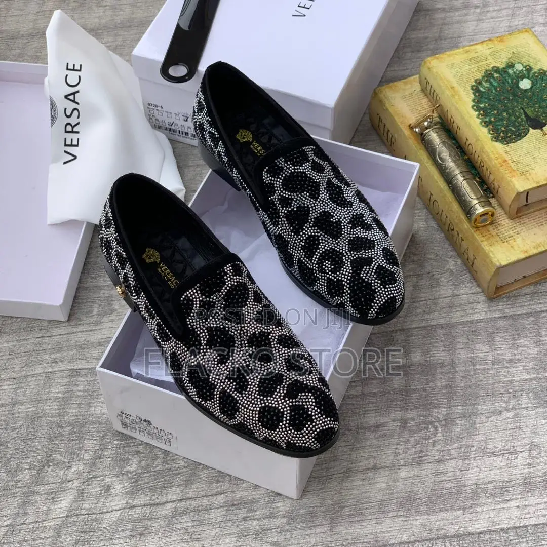 Original Versace Stone Loafers Shoes