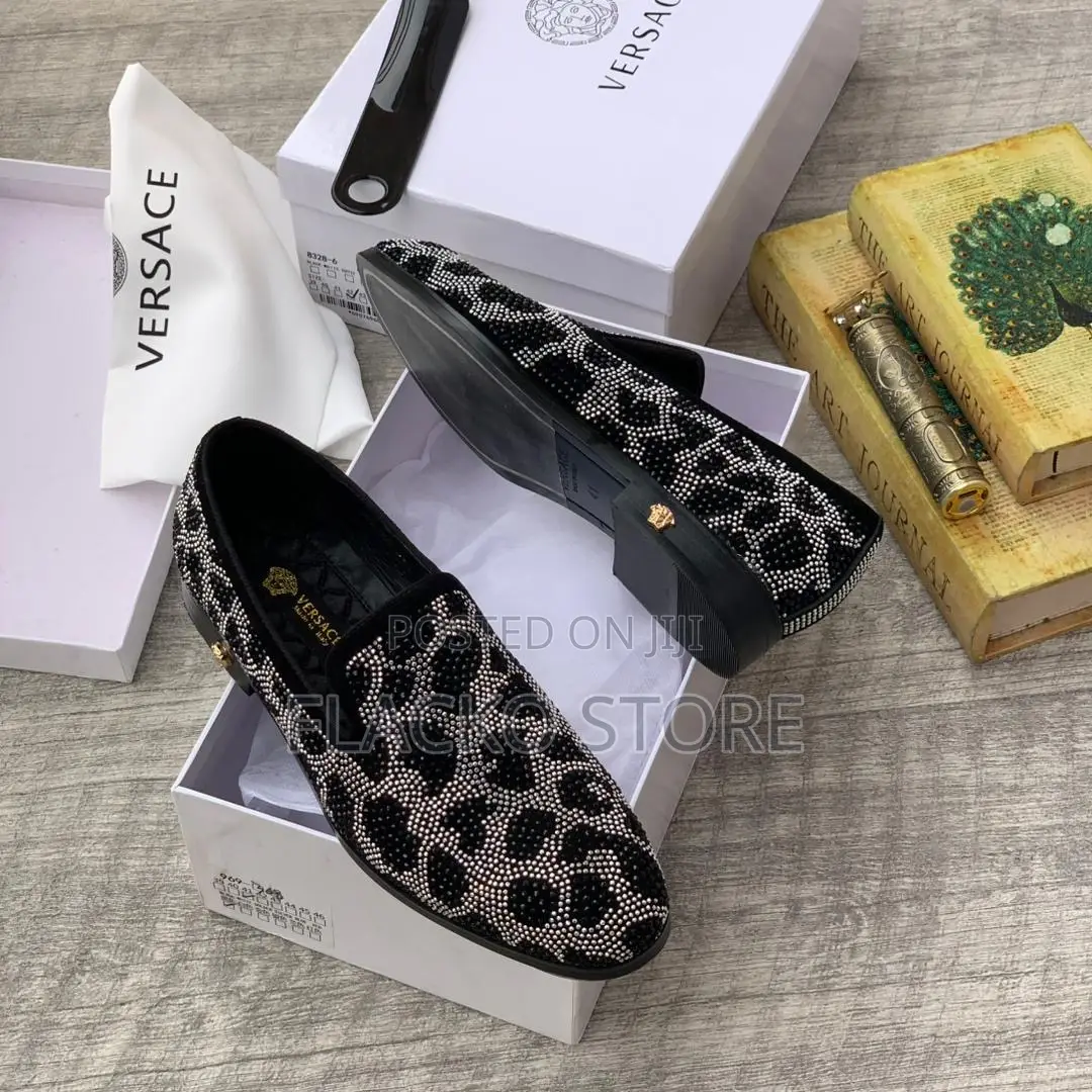 Original Versace Stone Loafers Shoes