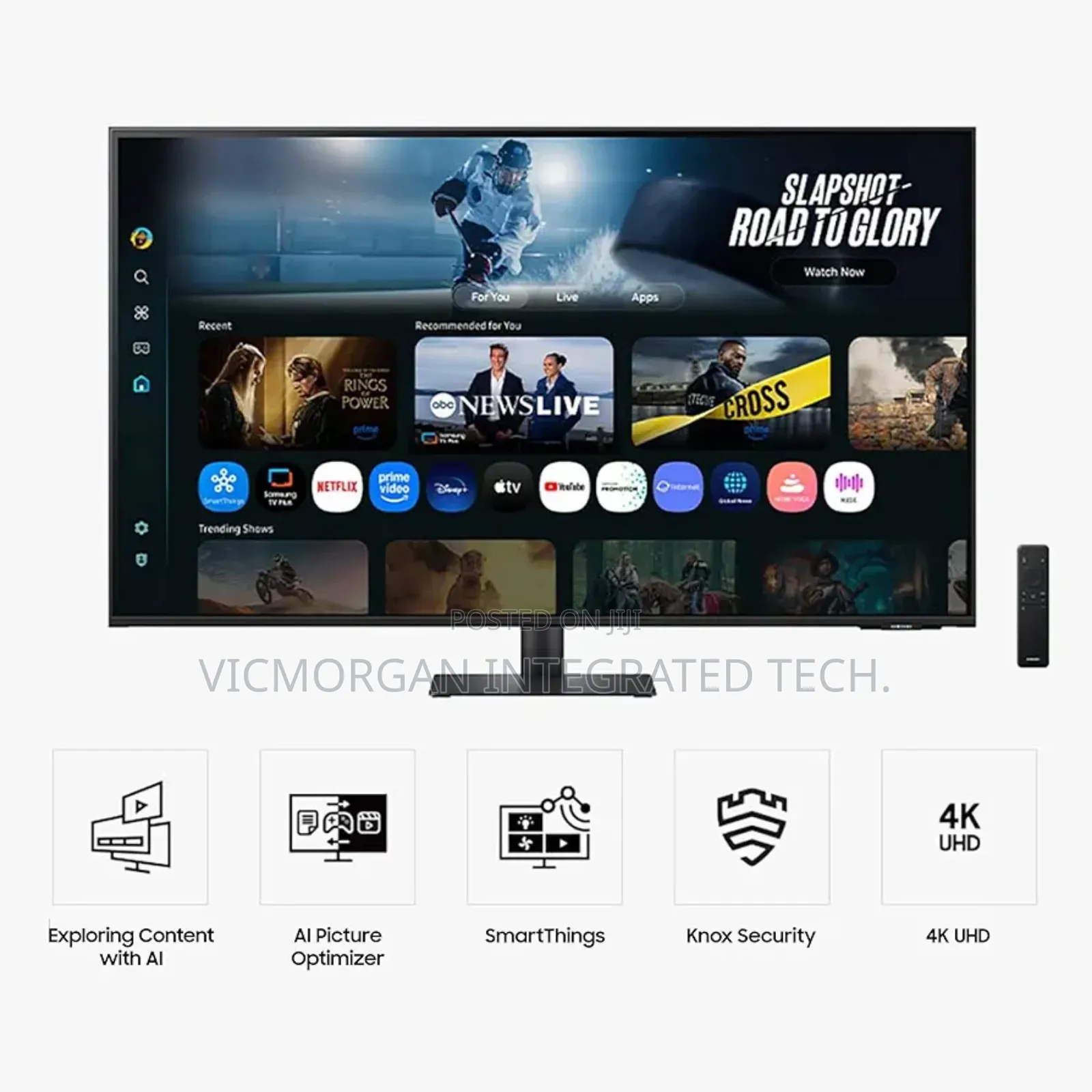 Samsung M7 M70f 43" (Uhd) Smart Monitor With Speakers and Remote