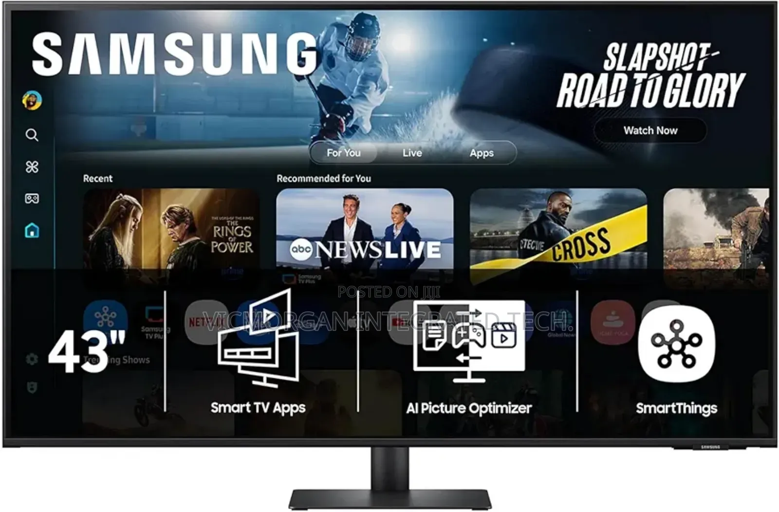 Samsung M7 M70f 43" (Uhd) Smart Monitor With Speakers and Remote