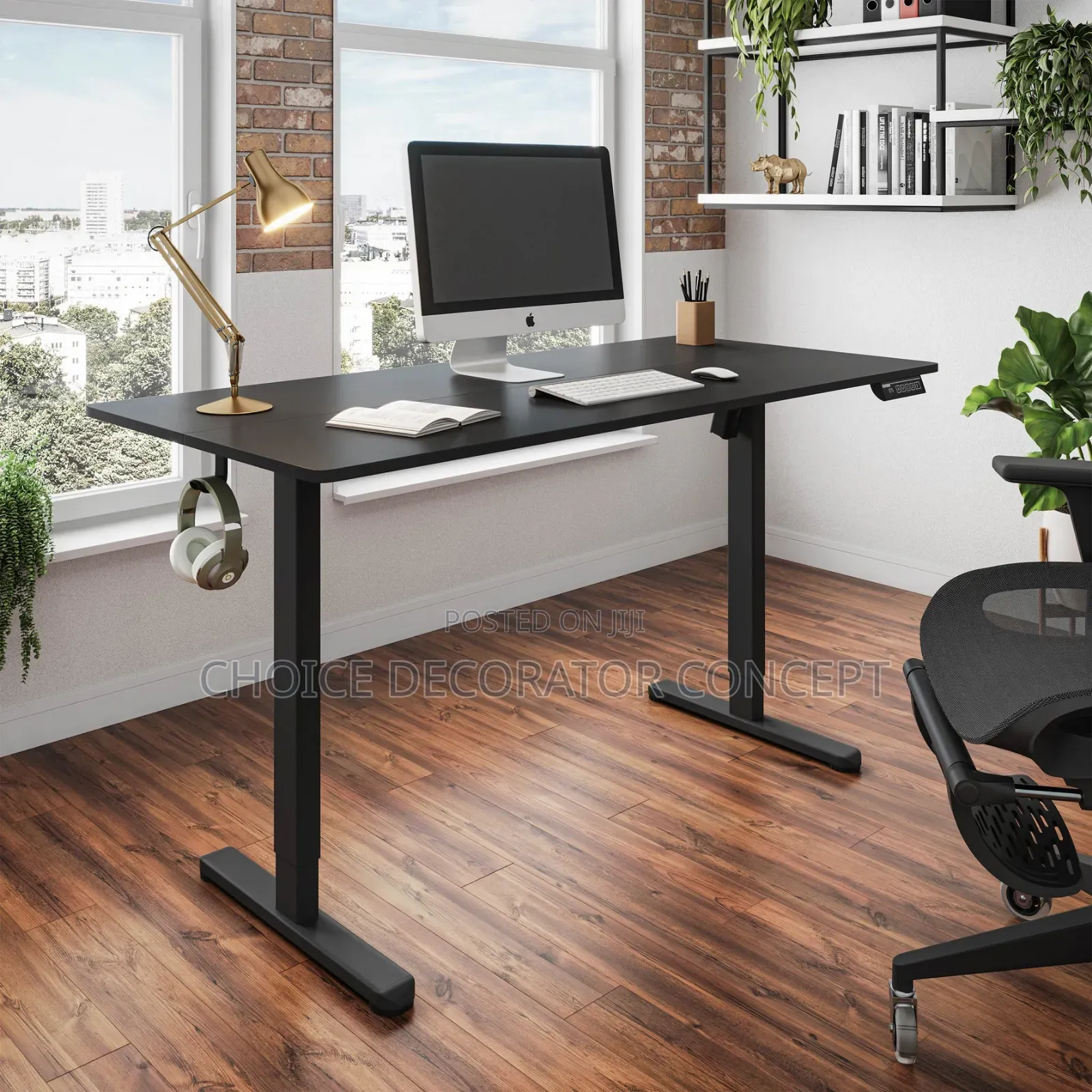 Adjustable Electric Standing Desk (Black) 1-4metet
