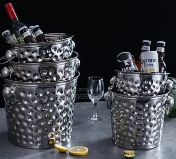 Stainless Steel Hammered Champagne Bucket