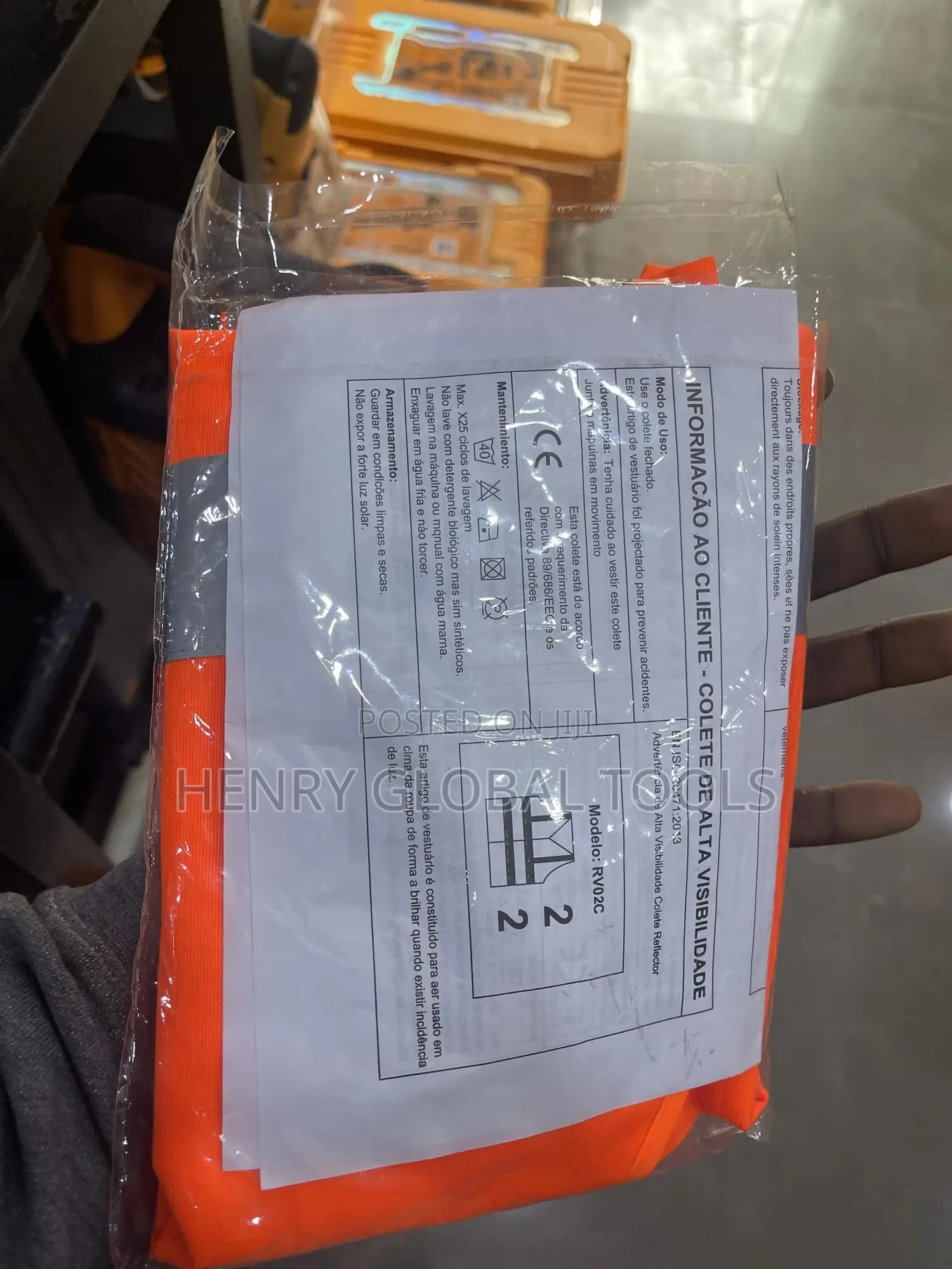 Ingco Orange Safety Reflective Vest Jacket