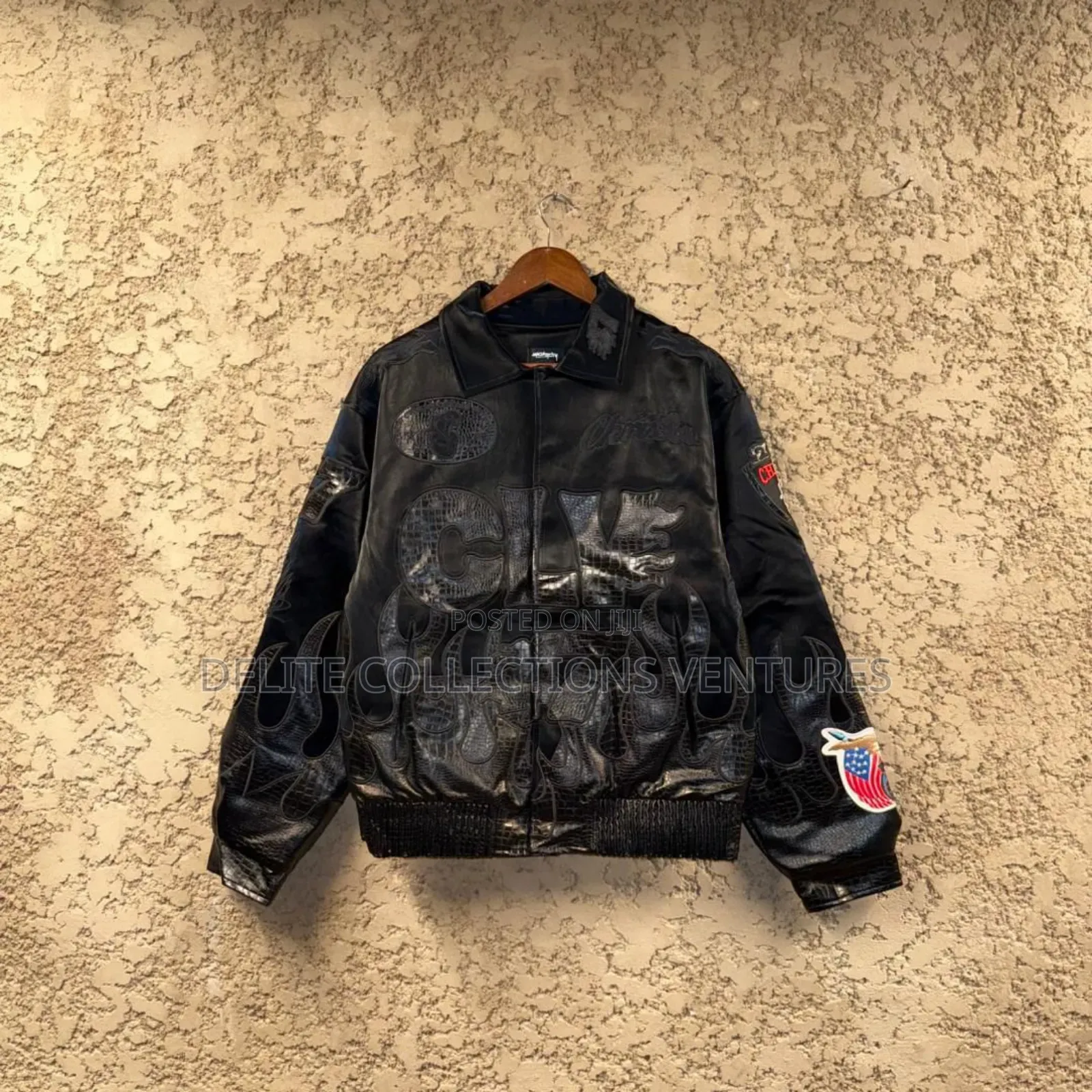 *Limited Edition Black Leather X Brabub Jeff Hamilton Jacket*
