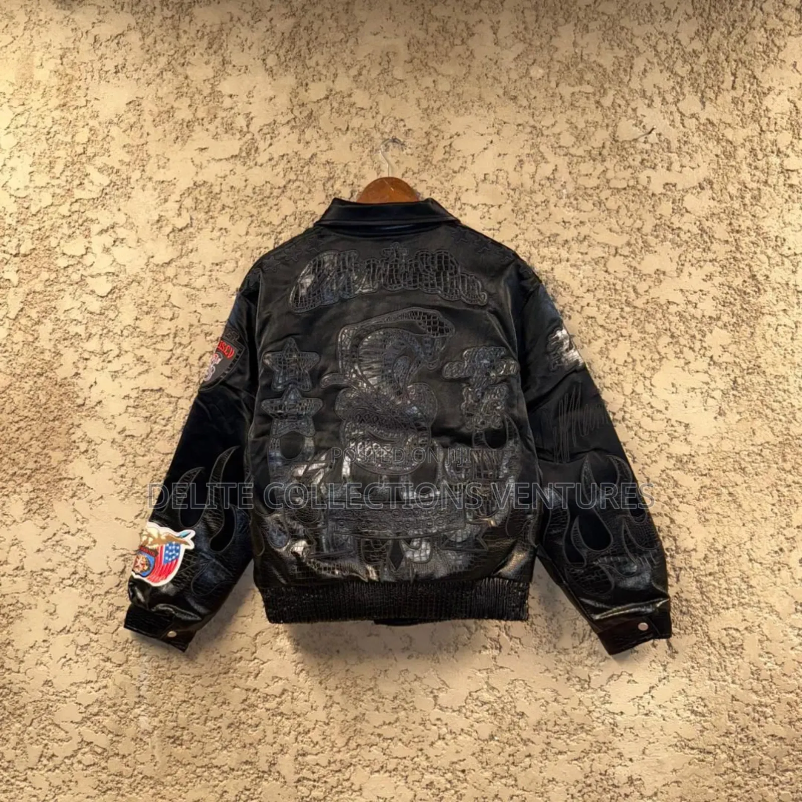 *Limited Edition Black Leather X Brabub Jeff Hamilton Jacket*