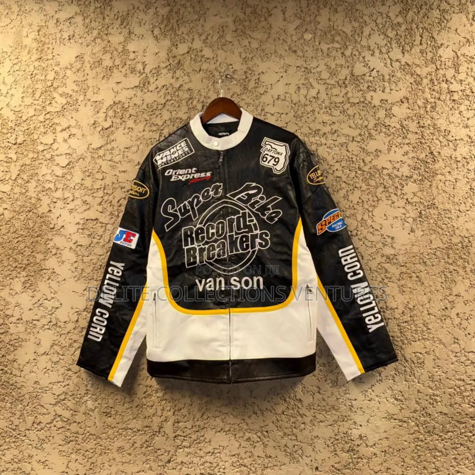 *Limited Edition Black Leather X Brabub Jeff Hamilton Jacket*