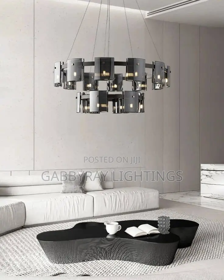 Smoky Glass 2step Chandelier