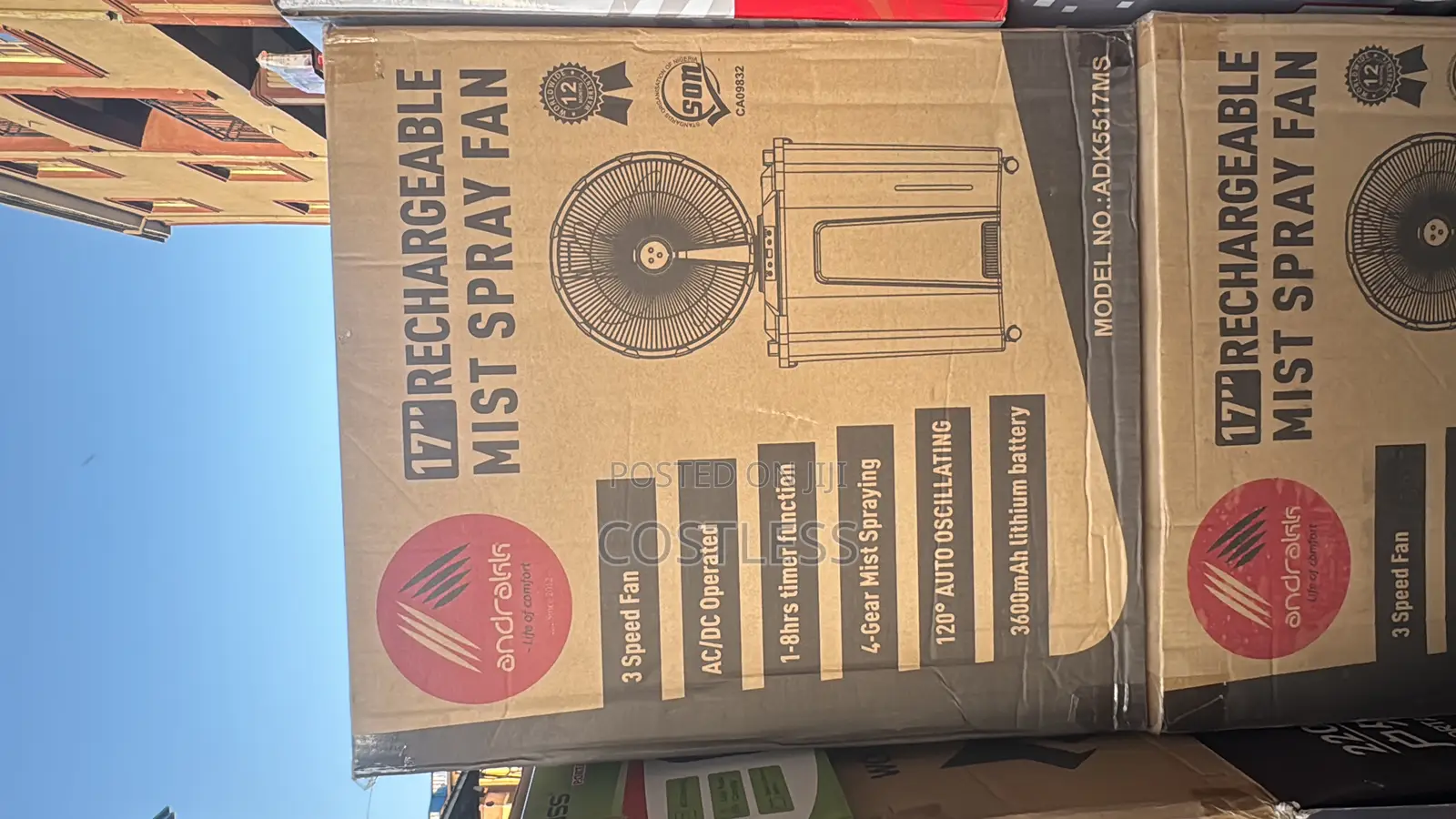 Rechargeable Water-Spray Fan,