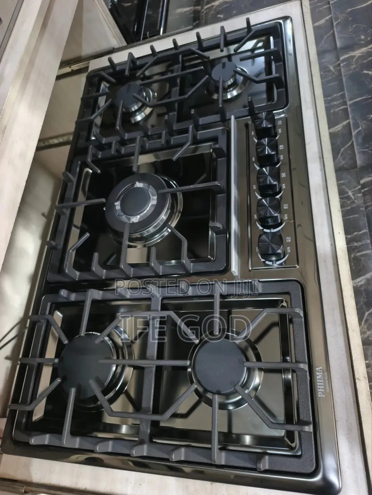 Quality Phiima Built-in Black Stainless Steel 5 Burners Gas Cooker Hob