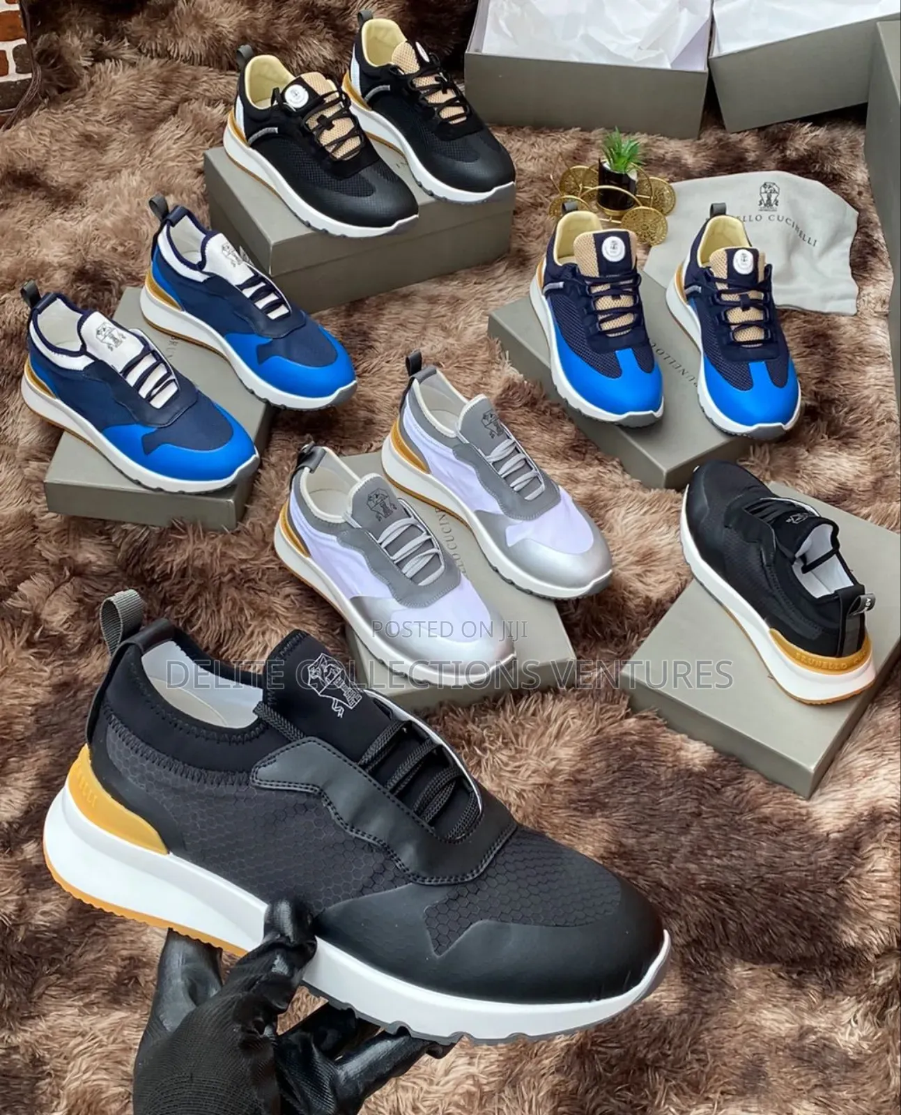 *New "Brunello Cucinelli" Luxury Designer High Quality Sneakers
