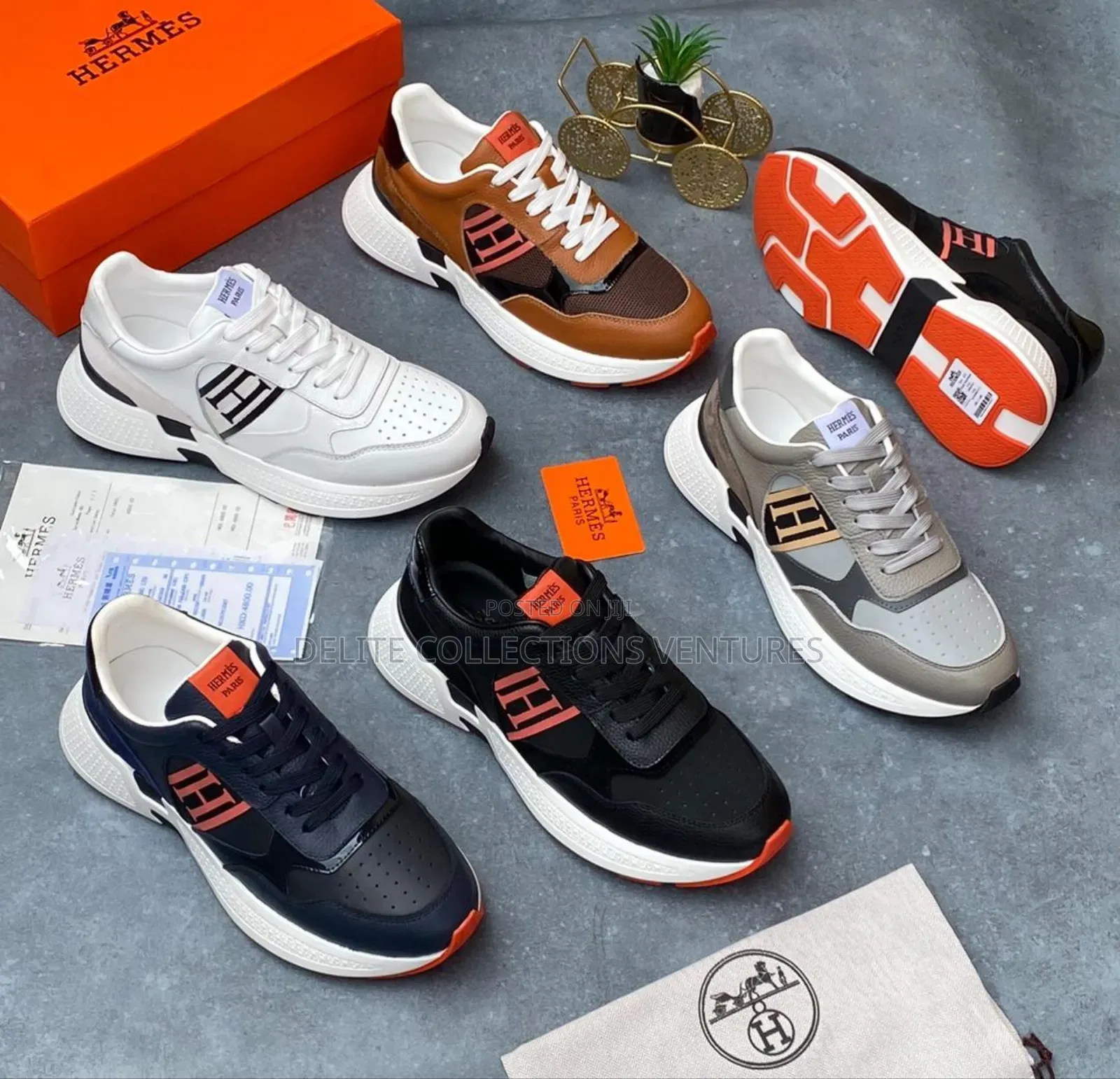 *New "Hermes Paris" Luxury Designer High Quality Sneakers
