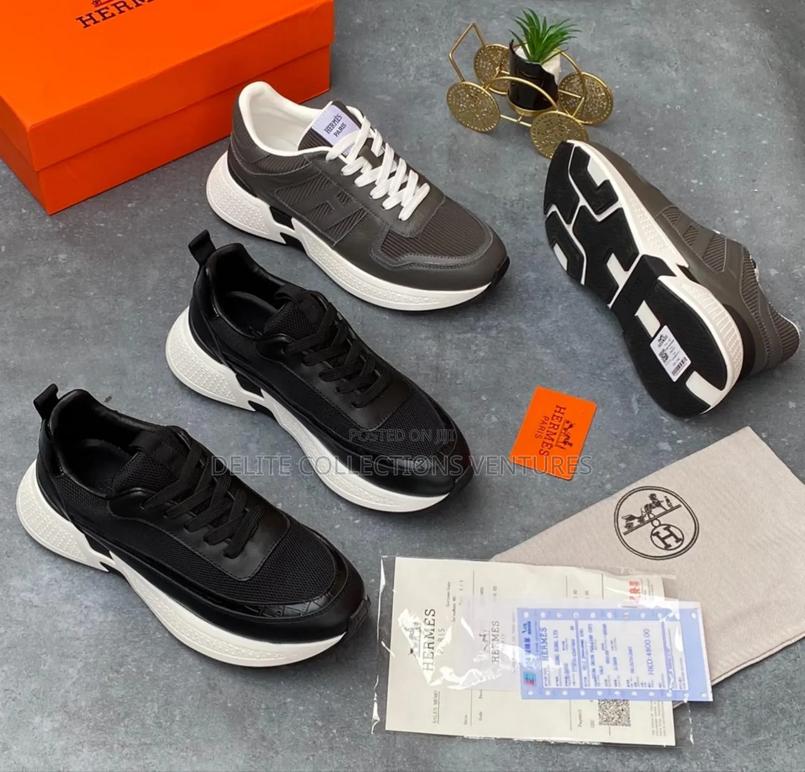 *New "Hermes Paris" Luxury Designer High Quality Sneakers