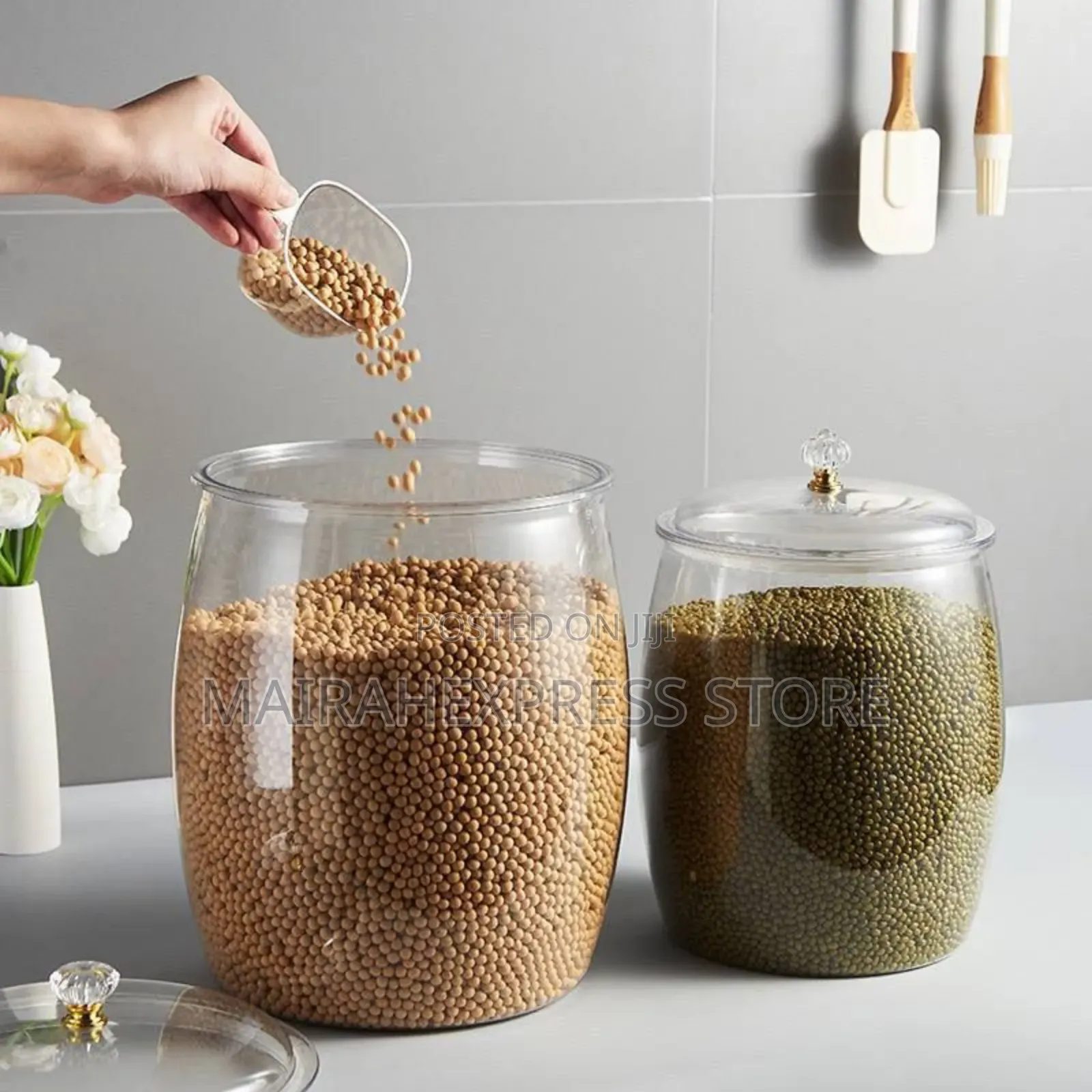 5pcs Jumbo Size Acrylic Food Storage Container