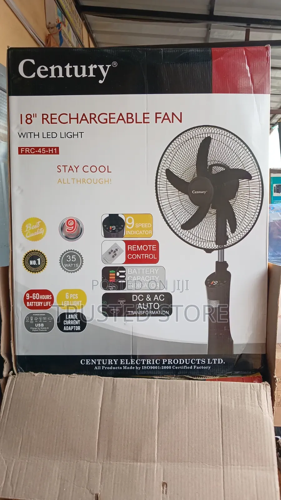 Century 18" Rechargeable Fan