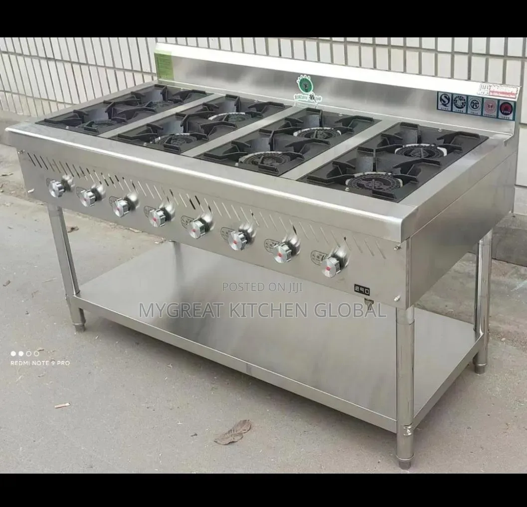 Gas Cooker 8 Burners Without Oven Cabinet