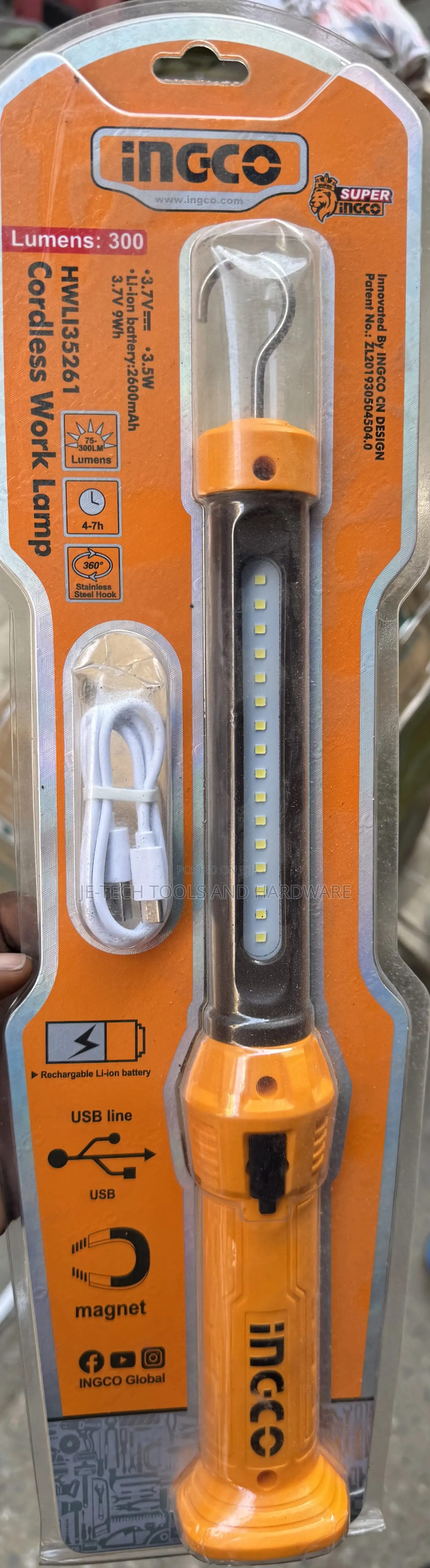 Ingco Hwli35261 Cordless Work Lamp