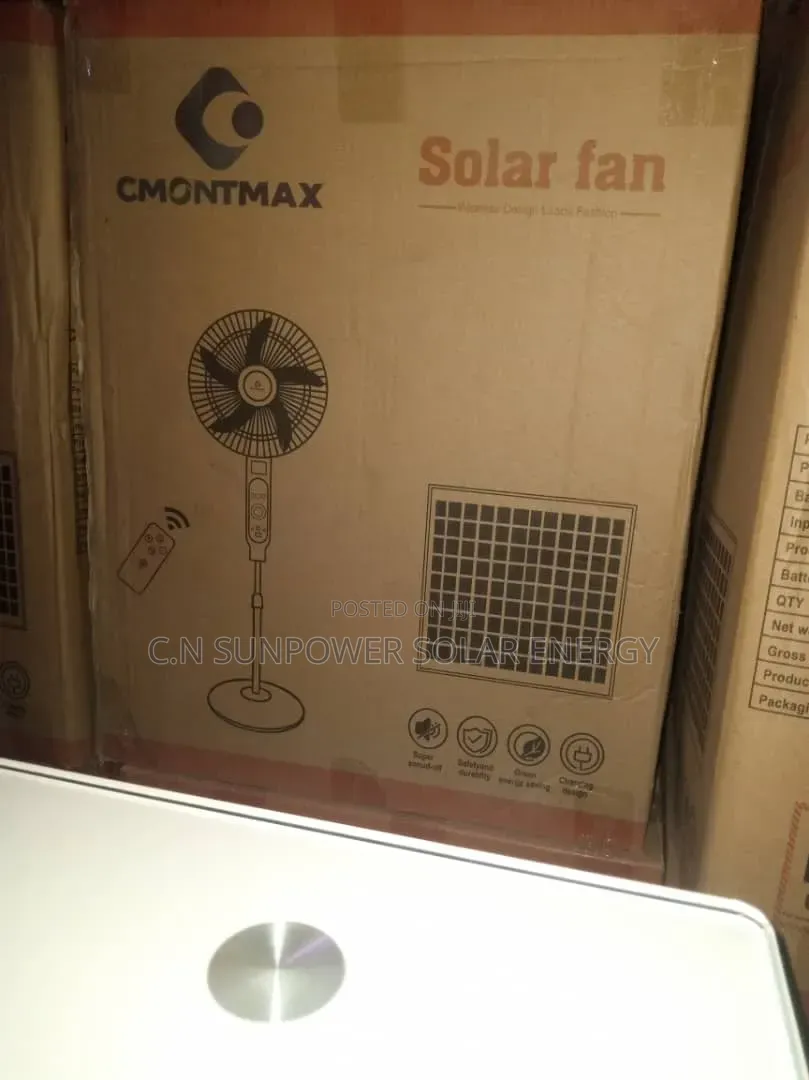 16-Inches Cmontmax Rechargeable Solar Fan