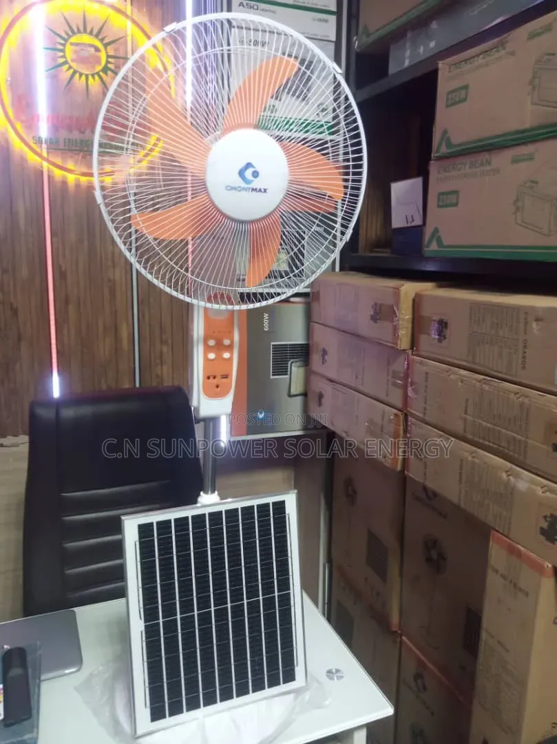 16-Inches Cmontmax Rechargeable Solar Fan