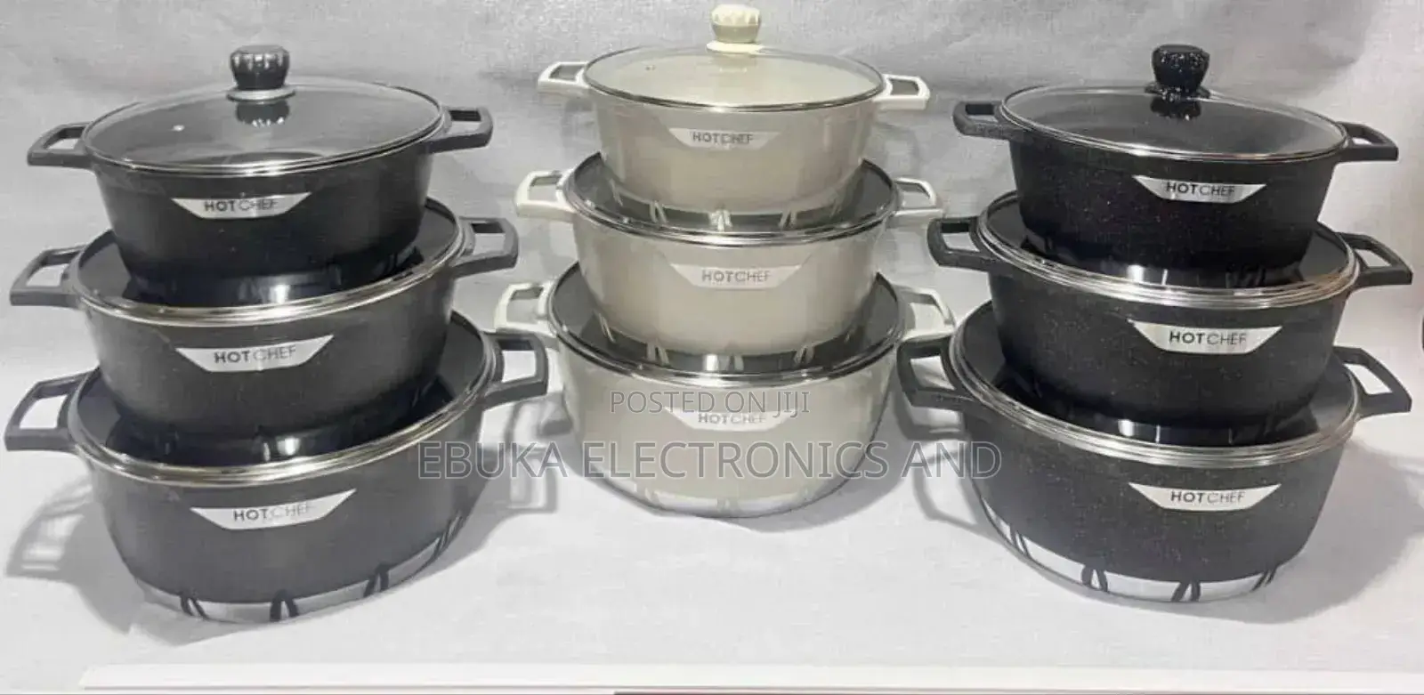 6 PCS Hotchef Big Granite Pot/Cookware SetIs Available