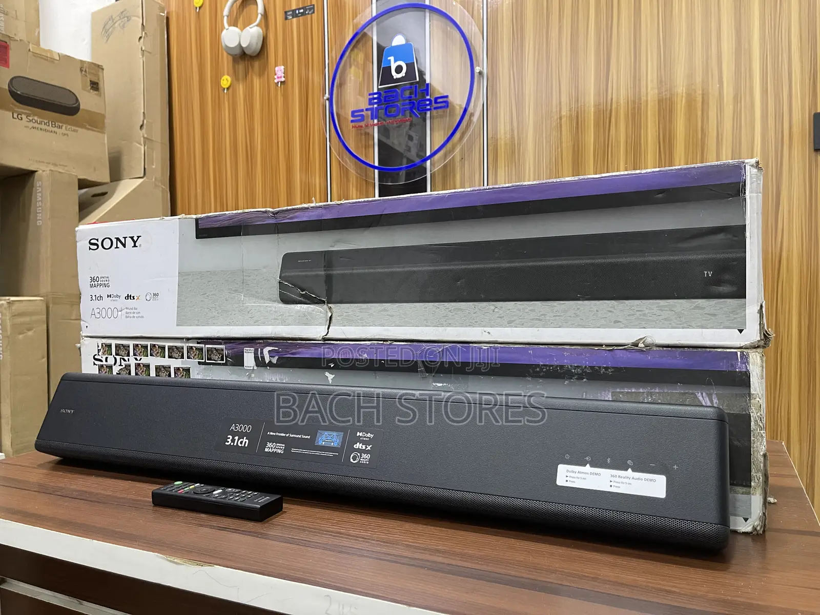 Open Box Sony Ht-A3000 Single Soundbar With Inbuilt Subwoofer Dolby
