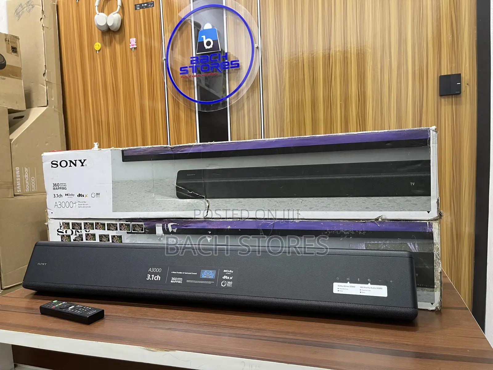 Open Box Sony Ht-A3000 Single Soundbar With Inbuilt Subwoofer Dolby