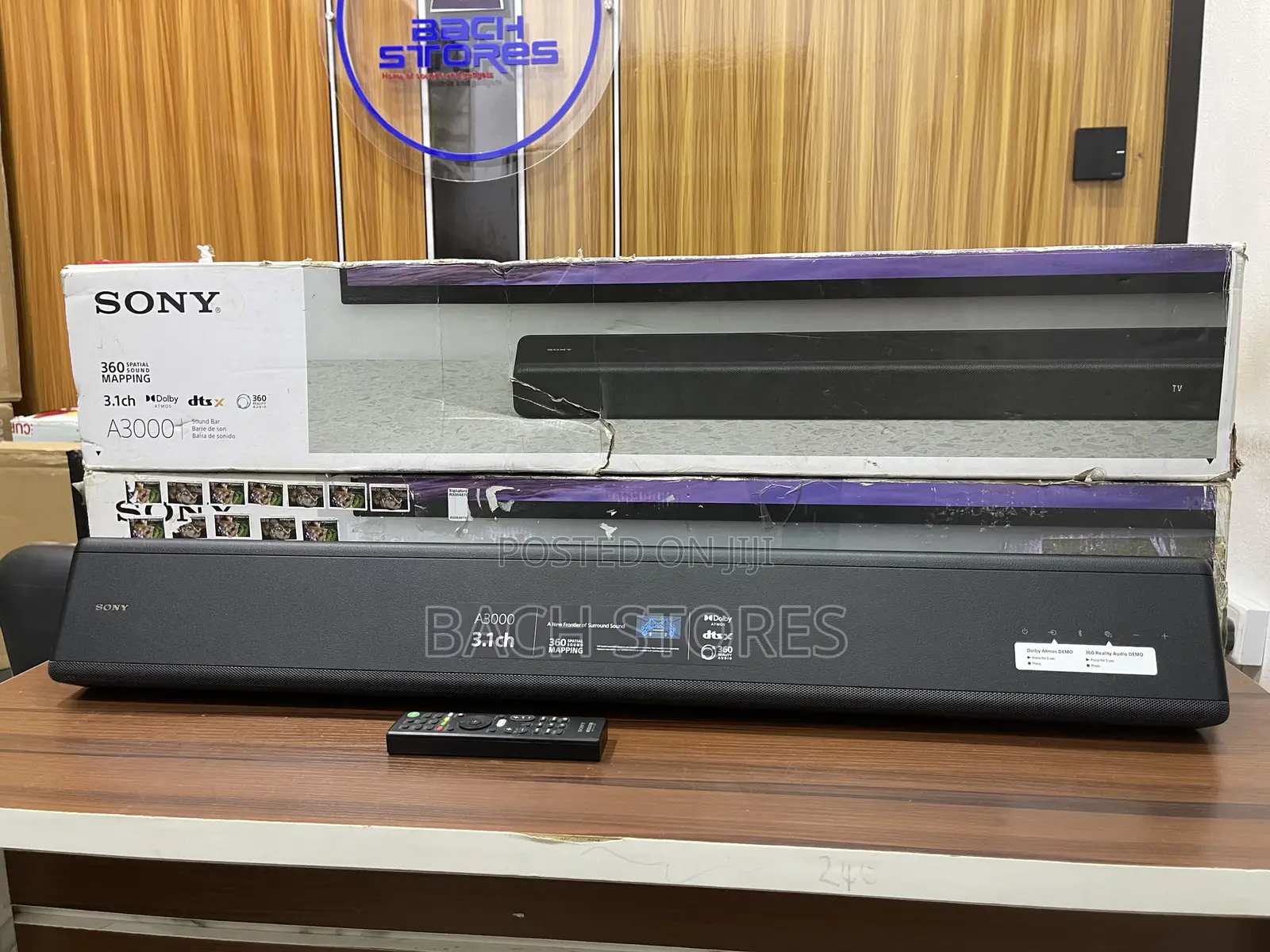 Open Box Sony Ht-A3000 Single Soundbar With Inbuilt Subwoofer Dolby