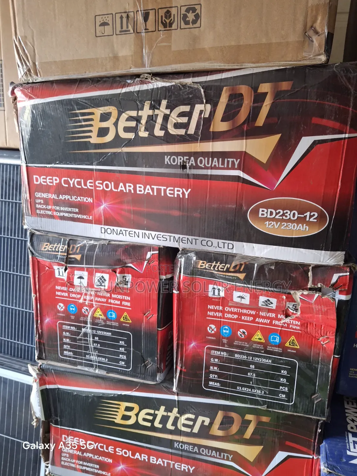 12v/230ahs Better Dt Deep Cycle Solar Battery