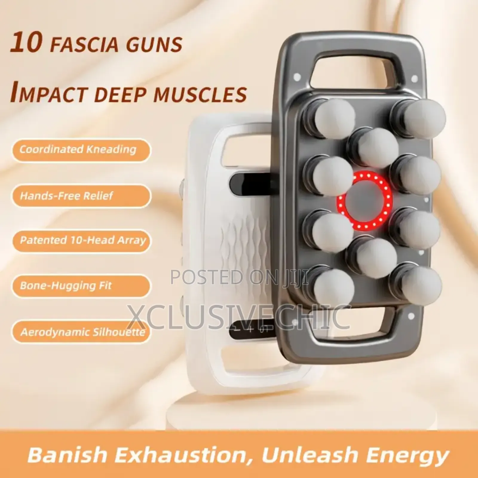 2026 New 10 Head Massage Gun Deep Tissue With 3 Modes 30 Intensities