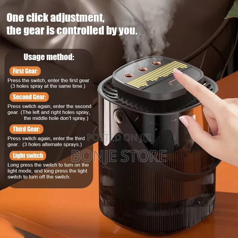 3l Rechargeable Air Humidifier Atomizer Diffuser + Free Aroma Oil