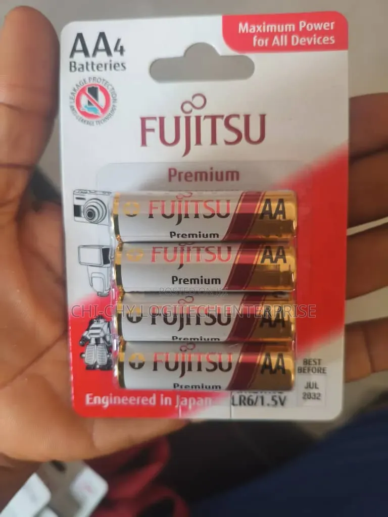 Fujitsu Premium Aa Alkaline Batteries 1.5v Lr6 Long Life