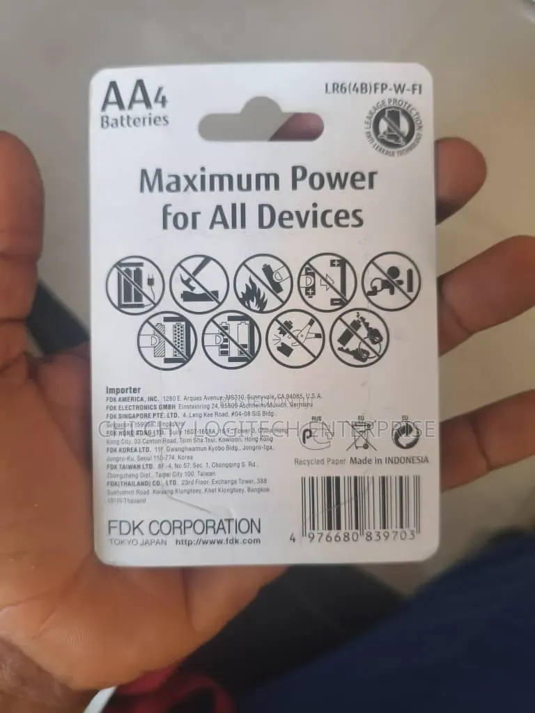 Fujitsu Premium Aa Alkaline Batteries 1.5v Lr6 Long Life