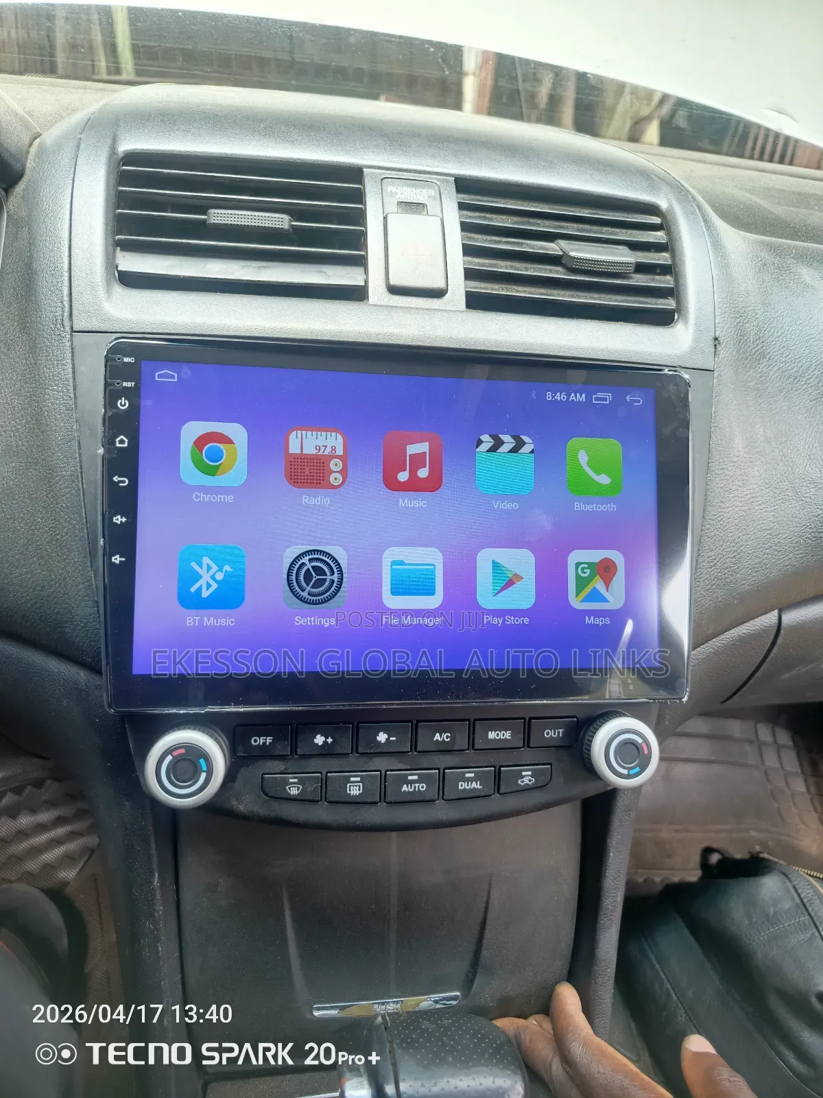 Android Screen for Honda Accord 2003-2006 Model With Reverse Camera